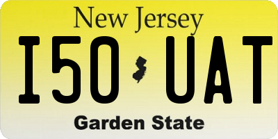 NJ license plate I50UAT