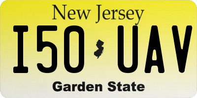 NJ license plate I50UAV