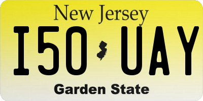 NJ license plate I50UAY