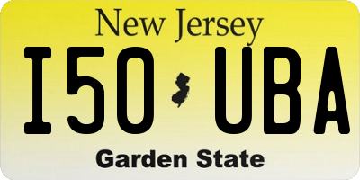 NJ license plate I50UBA