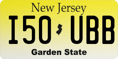 NJ license plate I50UBB