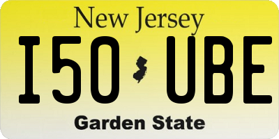 NJ license plate I50UBE