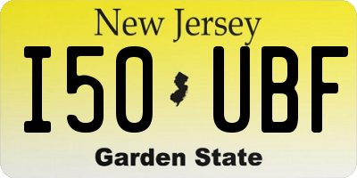 NJ license plate I50UBF