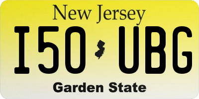 NJ license plate I50UBG