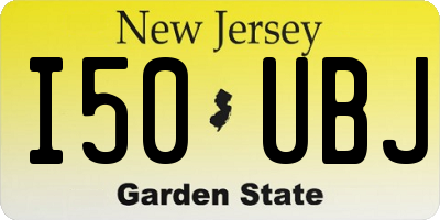 NJ license plate I50UBJ