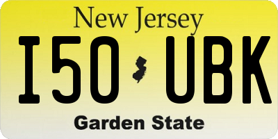 NJ license plate I50UBK