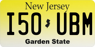 NJ license plate I50UBM