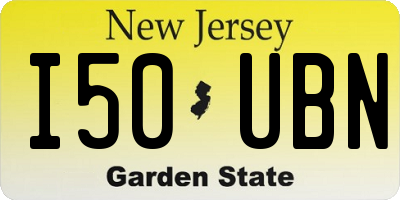 NJ license plate I50UBN