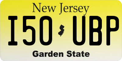 NJ license plate I50UBP