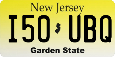 NJ license plate I50UBQ