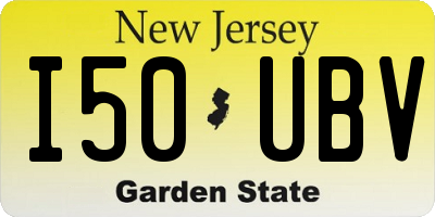 NJ license plate I50UBV