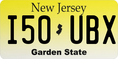 NJ license plate I50UBX