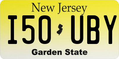 NJ license plate I50UBY