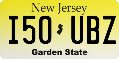 NJ license plate I50UBZ