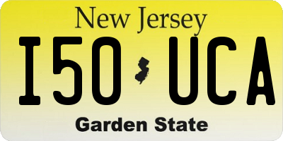 NJ license plate I50UCA