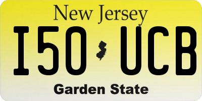 NJ license plate I50UCB