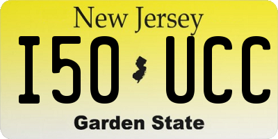 NJ license plate I50UCC