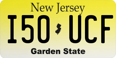 NJ license plate I50UCF