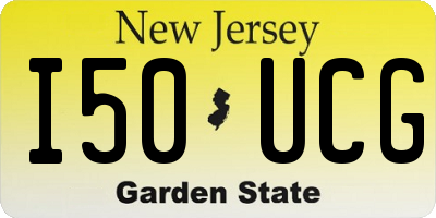 NJ license plate I50UCG