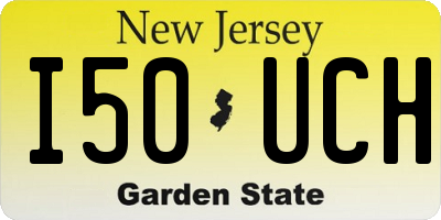 NJ license plate I50UCH