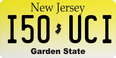 NJ license plate I50UCI