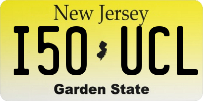 NJ license plate I50UCL