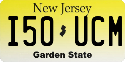 NJ license plate I50UCM
