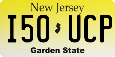 NJ license plate I50UCP