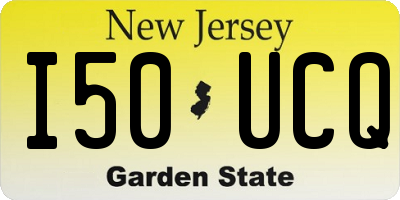 NJ license plate I50UCQ