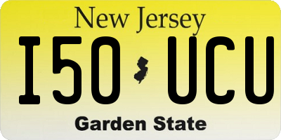 NJ license plate I50UCU