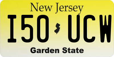 NJ license plate I50UCW