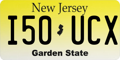 NJ license plate I50UCX