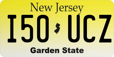 NJ license plate I50UCZ