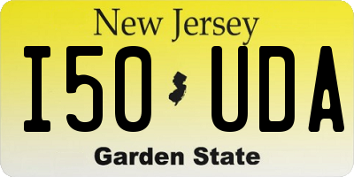 NJ license plate I50UDA