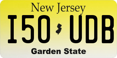 NJ license plate I50UDB