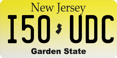 NJ license plate I50UDC