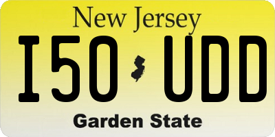 NJ license plate I50UDD