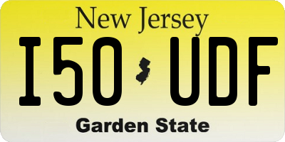 NJ license plate I50UDF