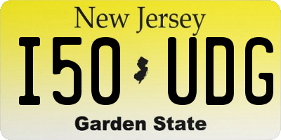 NJ license plate I50UDG