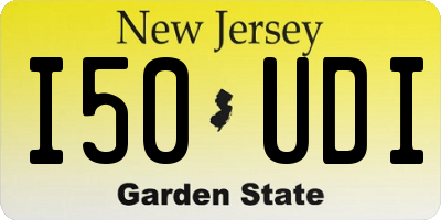NJ license plate I50UDI