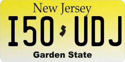 NJ license plate I50UDJ