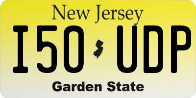 NJ license plate I50UDP