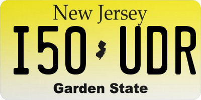 NJ license plate I50UDR