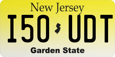 NJ license plate I50UDT