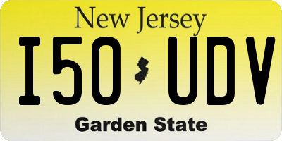 NJ license plate I50UDV