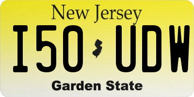 NJ license plate I50UDW
