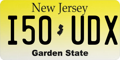 NJ license plate I50UDX