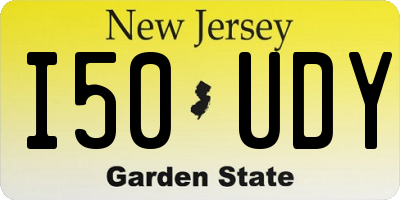 NJ license plate I50UDY