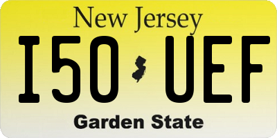 NJ license plate I50UEF