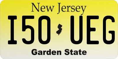 NJ license plate I50UEG